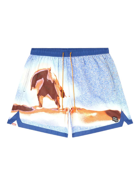  Diesel Printed Swim Shorts - Blue 