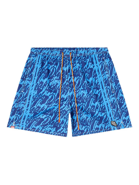  Diesel Printed Swim Shorts - Blue 