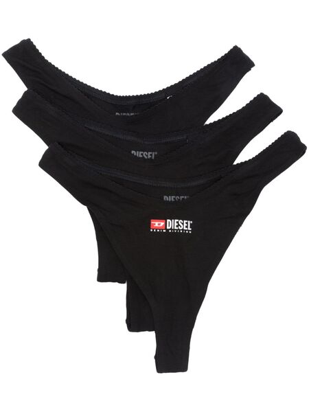  Diesel Punchy-d-core Thongs Pack (pack Of Three) - Black 