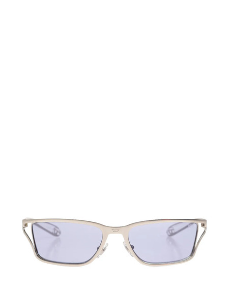  Diesel Rectangle Frame Sunglasses - Silver 