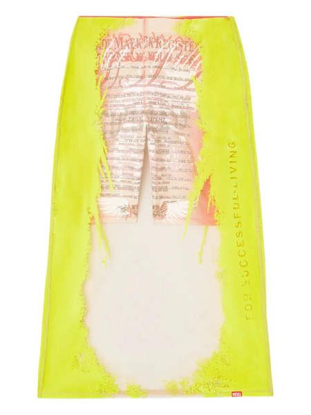  Diesel Remaster Capsule O-lyac Midi Skirt - Yellow 
