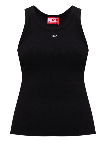  Diesel Ribbed Logo-plaque Top - Black 