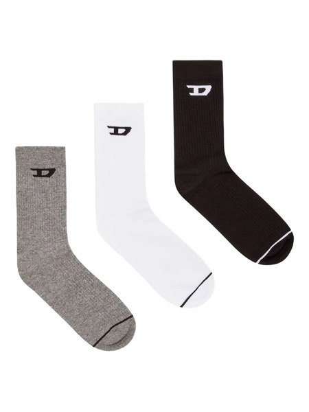  Diesel Ribbed Logo Socks - Grey 