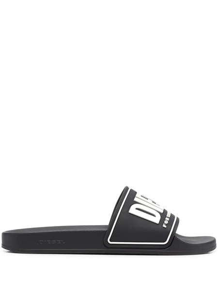  Diesel Sa-mayemi Cc Logo-embossed Slides - Black 