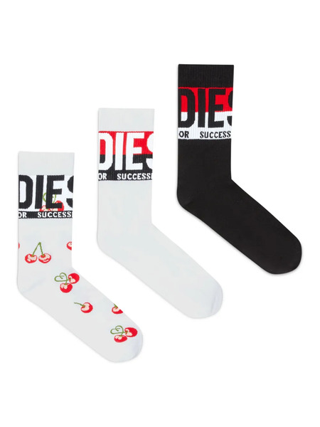  Diesel Skm-r Socks (pack Of Three) - White 