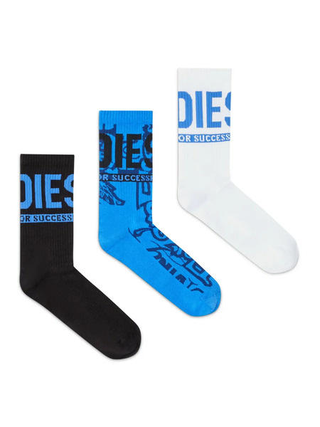  Diesel Skm-ray Socks (pack Of Three) - Black 