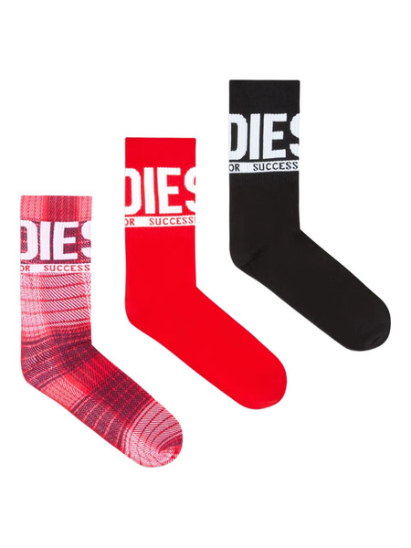  Diesel Skm-ray Socks (pack Of Three) - Red 