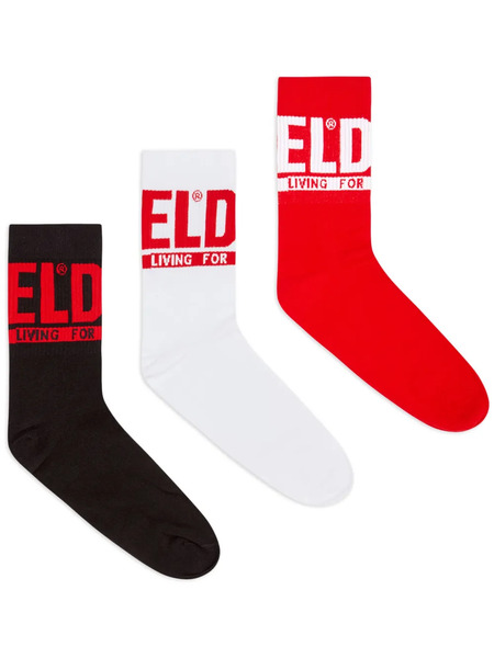  Diesel Skm-ray-threepack Socks (pack Of Three) - Red 
