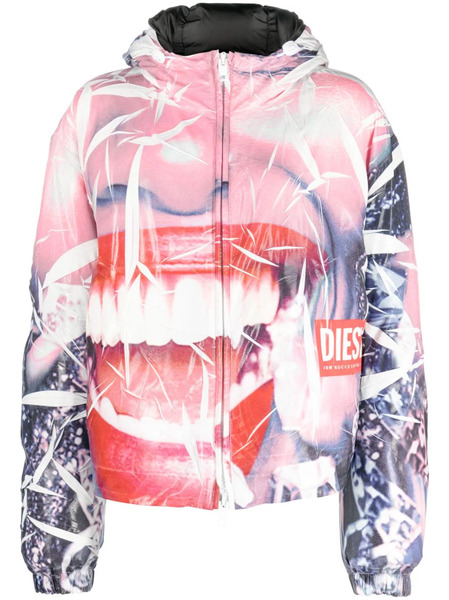  Diesel Smiley Face-print Jacket - Pink 