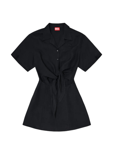  Diesel Stall Tie-front Mini Dress - Black 