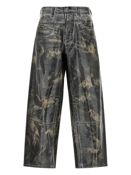  Diesel Stonewashed Silicone-cast Jeans - Black 