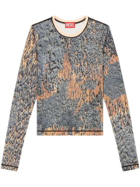  Diesel T-cutie-ls Printed Top - Blue 