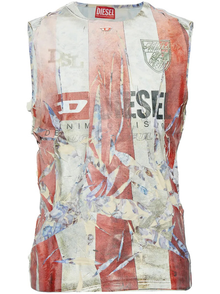  Diesel T-per-stripe Vest - Grey 