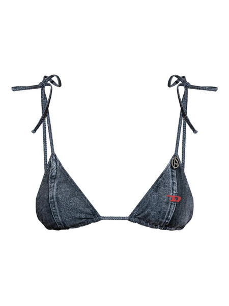  Diesel Tatiana Denim Triangle Bikini Top - Blue 