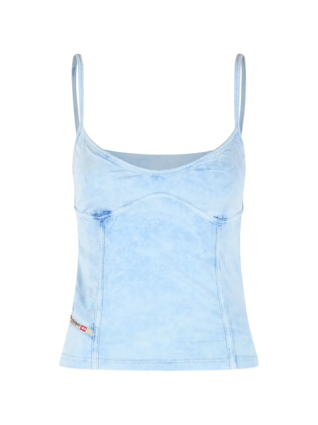  Diesel Thin Straps Washed Tank Top - Blue 