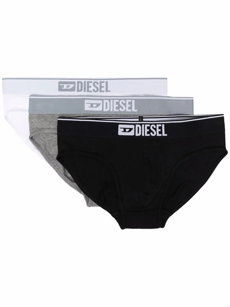  Diesel Three-pack Briefs Set - Grey 