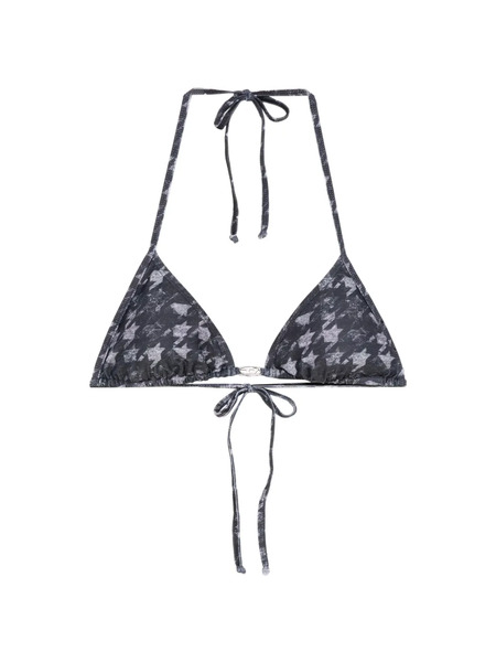  Diesel Triangle Houndstooth Bikini Top - Black 