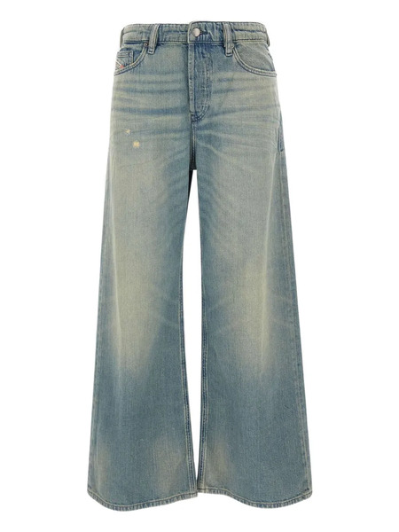  Diesel Wide-leg Jeans - Blue And Green 