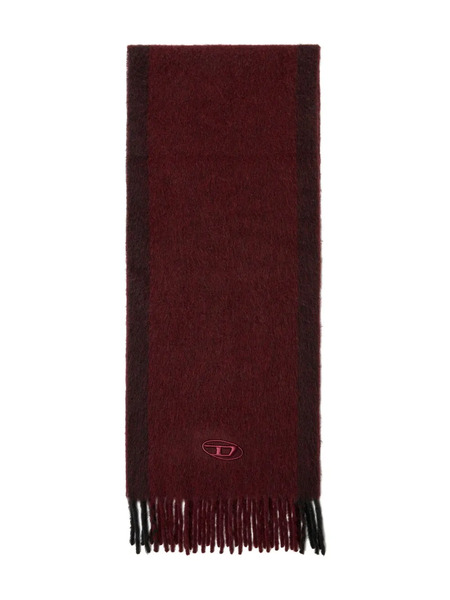  Diesel X Farfetch Fringed Logo Scarf - Red 
