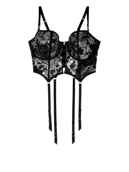  Diesel X Savage X Fenty Foiled Bustier - Silver 