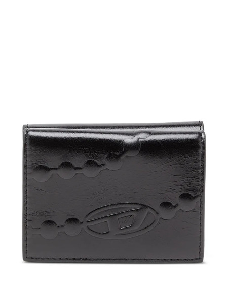  Diesel Xs Ii Embossed Tri-fold Coin Purse - Black 