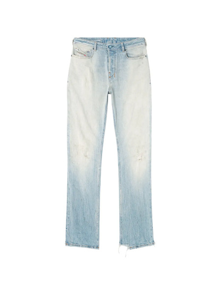  Diesel Zatiny 09n48 Frayed Bootcut Jeans - Blue 