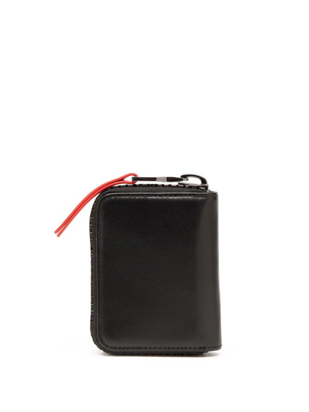  Diesel Zip-d Leather Keyholder Wallet - Black 