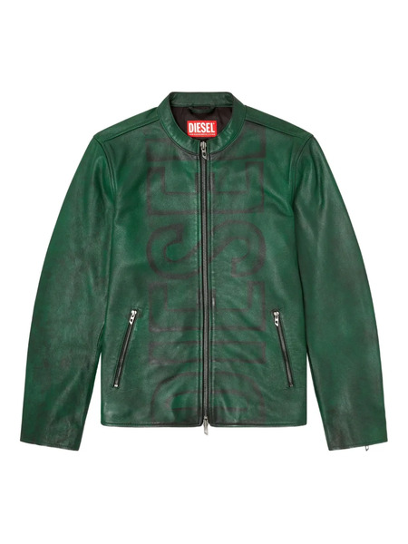  Diesel Zip-up Leather Jacket - Green 