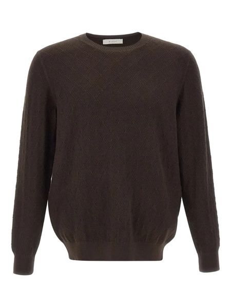  Diktat Diamond-pattern Crew-neck Sweater - Brown 