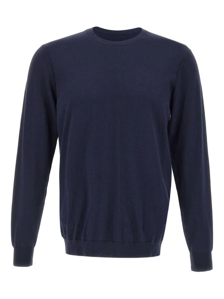  Diktat Ribbed-edge Crew-neck Sweater - Blue 