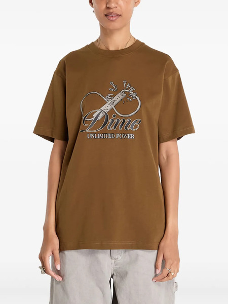  Dime Cursive Power T-shirt - Brown 