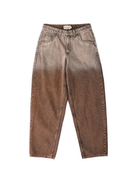  Dime Embroidered Baggy Jeans - Brown 