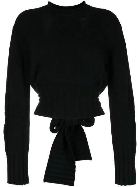  Dion Lee Distressed-finish Knitted Jumper - Black 