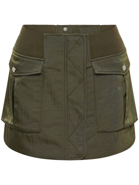  Dion Lee Fitted Military Miniskirt - Green 