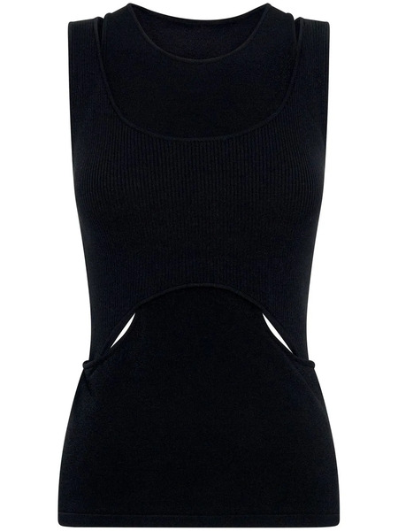  Dion Lee Interlink Cut-out Tank Top - Black 