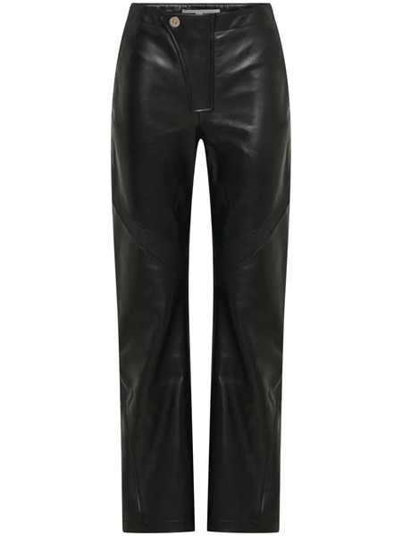  Dion Lee Panelled Leather Trousers - Black 