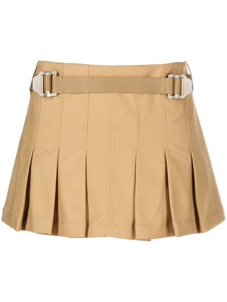  Dion Lee Safety Slider Pleated Miniskirt - Neutrals 