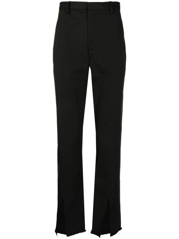  Dion Lee Split Fray-trim Trousers - Black 