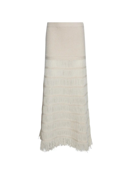  Diotima Alba Fringed Skirt - Neutrals 