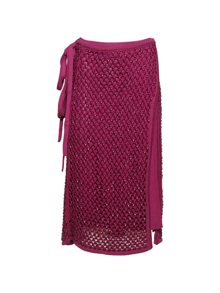  Diotima Beaded Tie Midi Skirt - Pink 