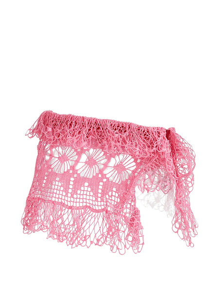  Diotima Crochet Fringed Skirt - Pink 
