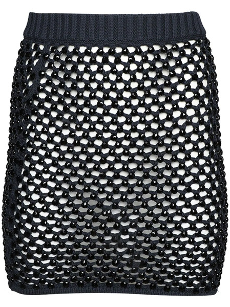  Diotima Crystal-embellished Mesh Skirt - Blue 