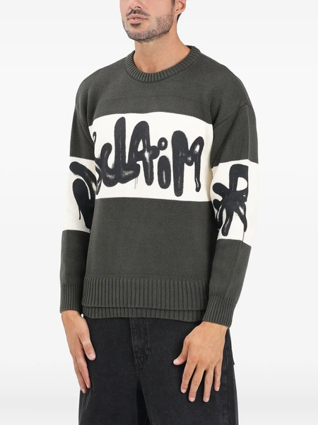  Disclaimer Crew-neck Sweater - Green 