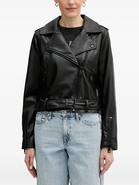  Dkny Belted Zipped Jacket - Black 
