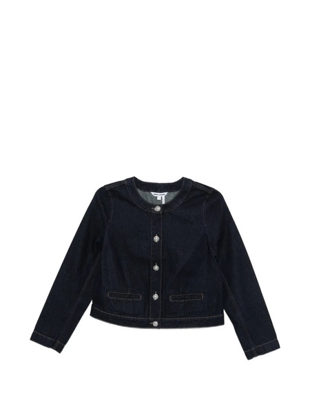  Dkny Button-embellished Denim Jacket - Blue 
