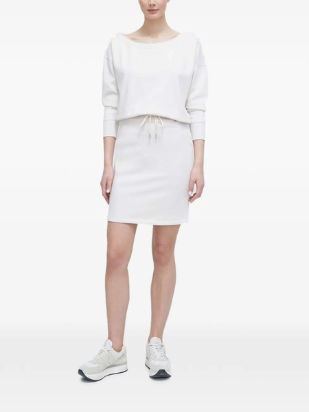  Dkny Drawstring Long-sleeve Mini Dress - Neutrals 