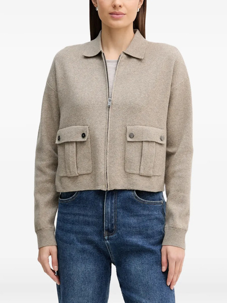  Dkny Front-pocket Knitted Cardigan - Neutrals 