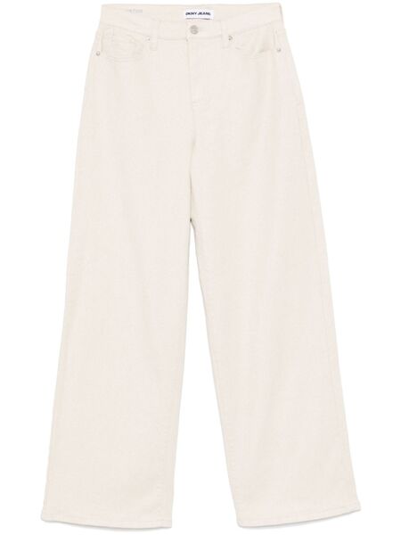  Dkny High-rise Metallic-coating Jeans - Neutrals 