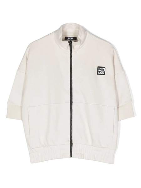  Dkny Kids Logo Patch Short-sleeve Jacket - White 