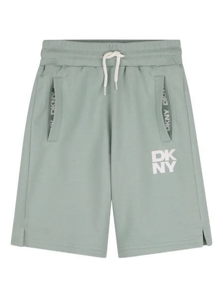  Dkny Kids Logo-print Bermuda Shorts - Green 